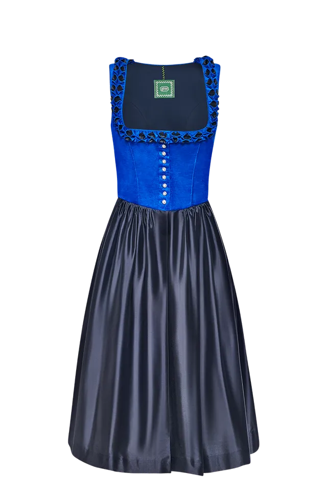 g-ssl-dirndl-leuchtender-blaudruck-samt-70-cm image 1