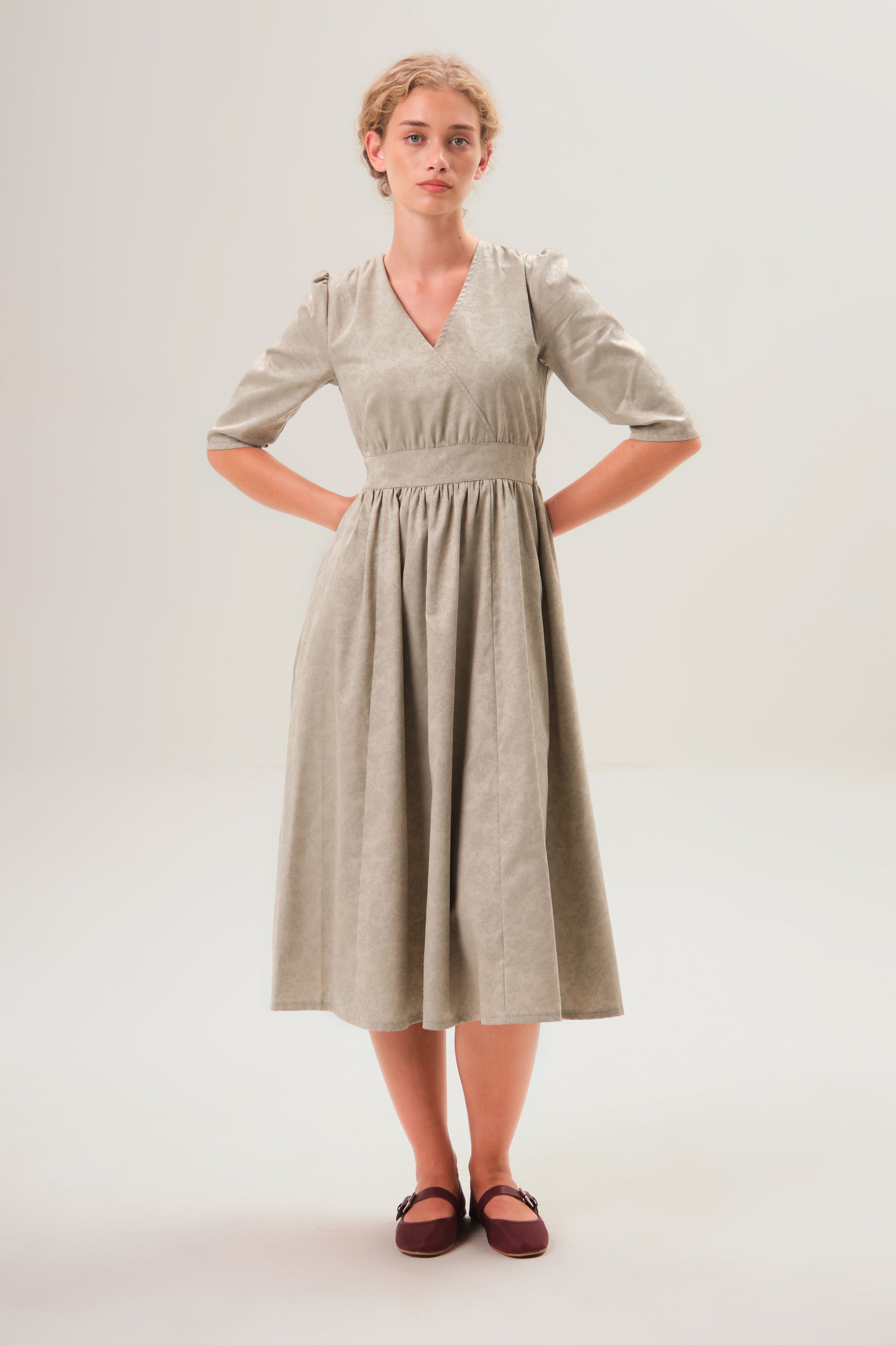 felicitas-kathena-damen-kleid-baumwolle-3-4-rmel image 1