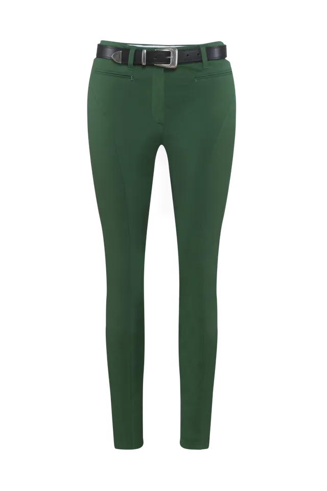 g-ssl-klassische-stiefelhose-damen-stiefelhose-gr-n-mit-lederpaspel image 1