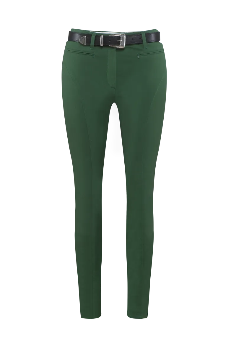 g-ssl-klassische-stiefelhose-damen-stiefelhose-gr-n-mit-lederpaspel image 1