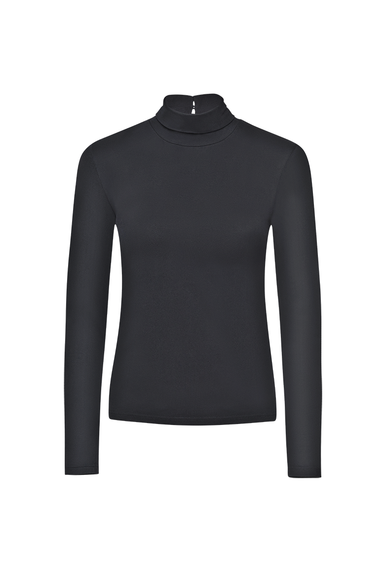 g-ssl-raffiniert-rollkragenpullover-damen-baumwolle-grau-schwarz image 1