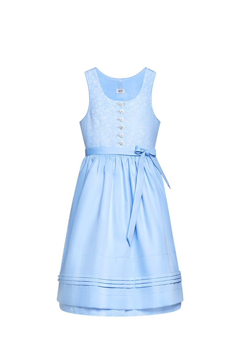 g-ssl-kinder-dirndl-blau-streublumen-mit-sch-rze-baumwolle image 1