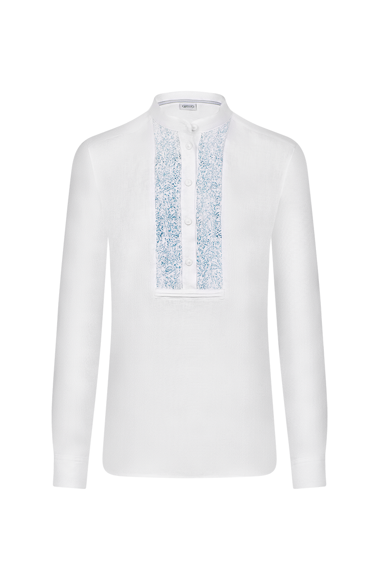 g-ssl-die-handgearbeitete-damen-leinenbluse-stehkragen image 1