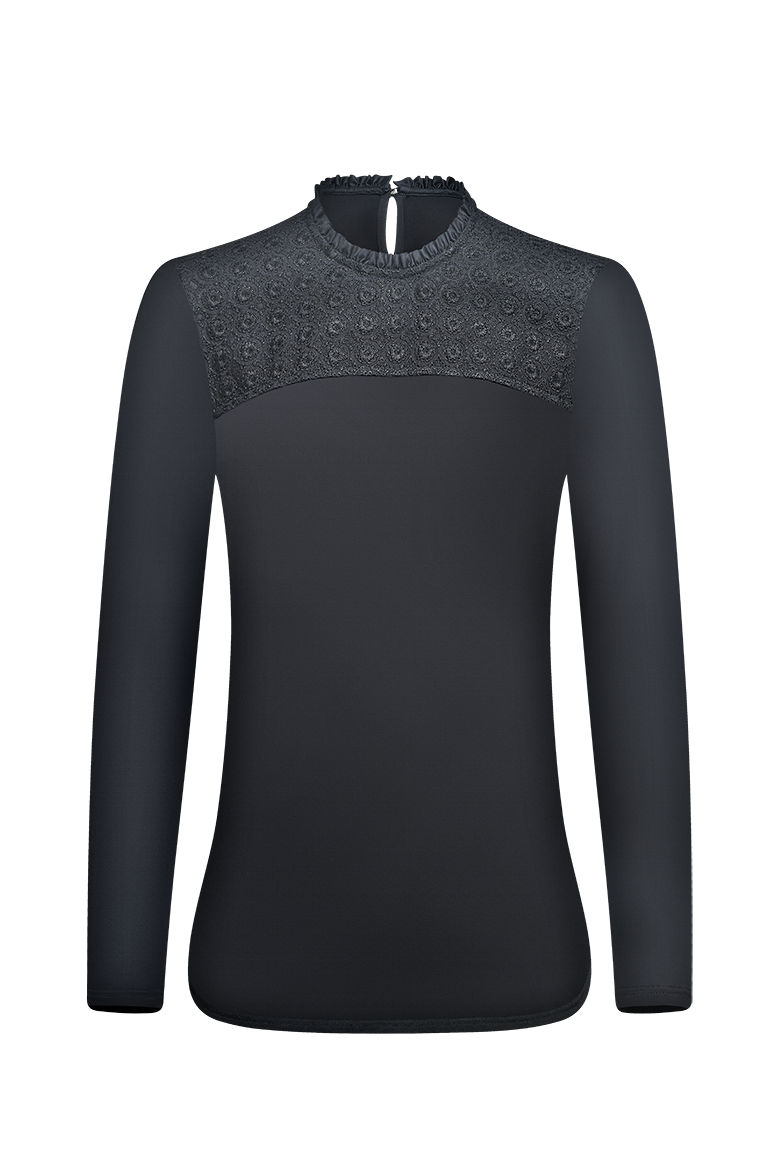 g-ssl-langarm-shirt-aus-baumwolle-grau-schwarz-damen image 1