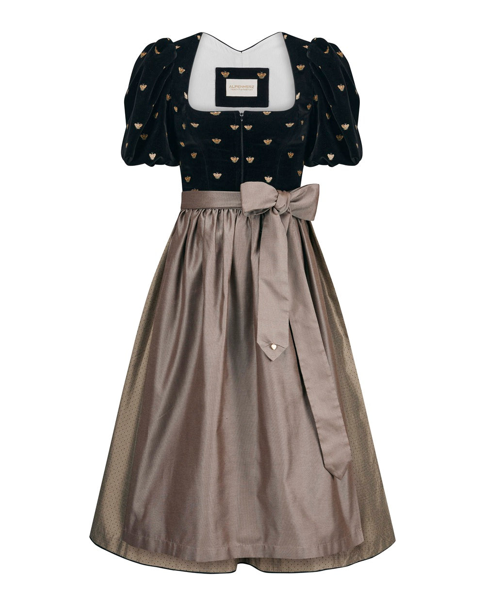 alpenherz-samtdirndl-bianca-twin-blau-3-looks-puffarm-fl-gelarm image 2