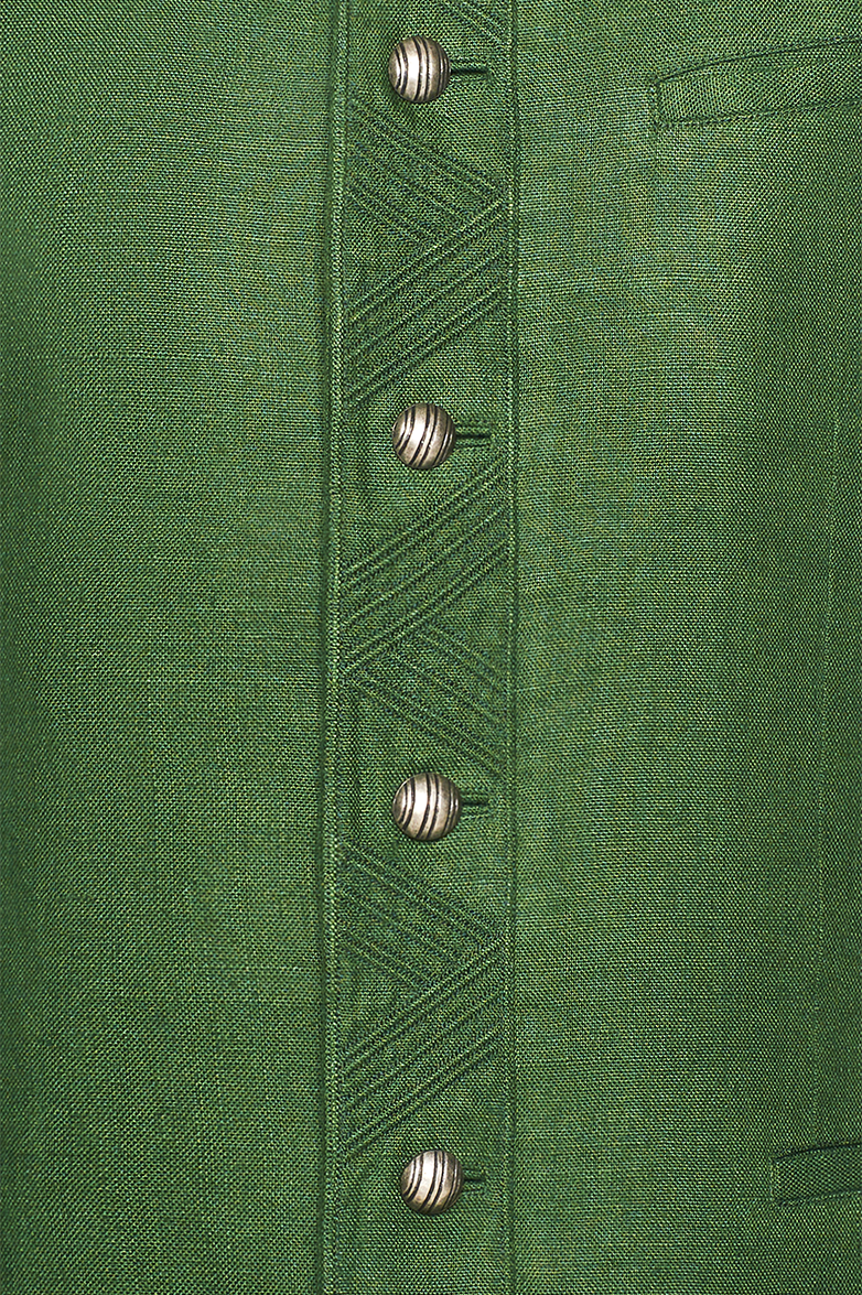 g-ssl-jacke-klare-linie-herren-stehkragen-jacke-gr-n-aus-leinen-mit-seidenfutter image 4