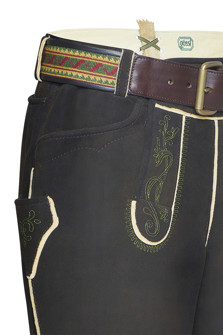 g-ssl-salzburger-lederhose-herren-kurze-hirschlederhose-altschwarz-bestickt image 4