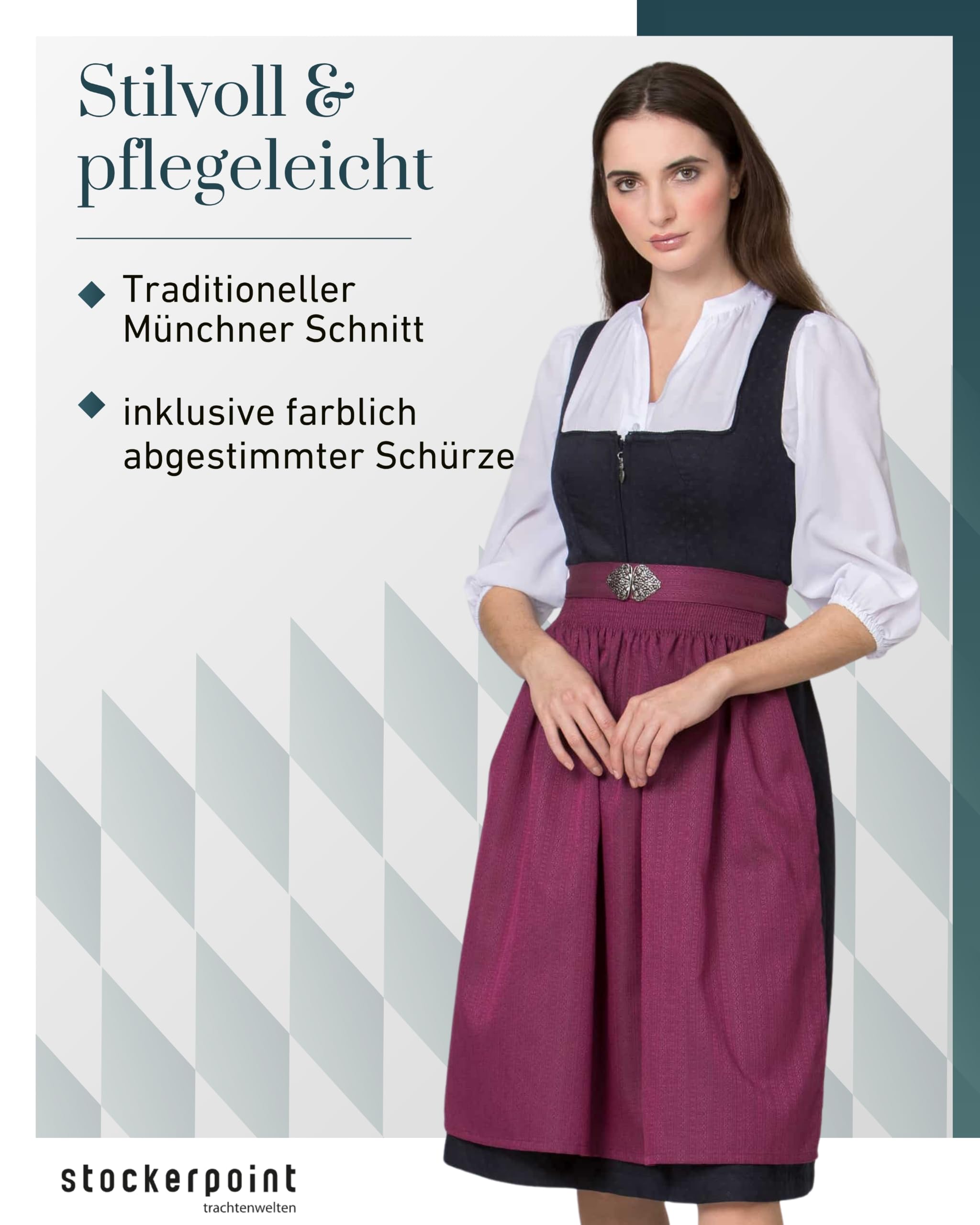 stockerpoint-dirndl-beth-dunkelblau-gr-50-klassik-dirndl image 2