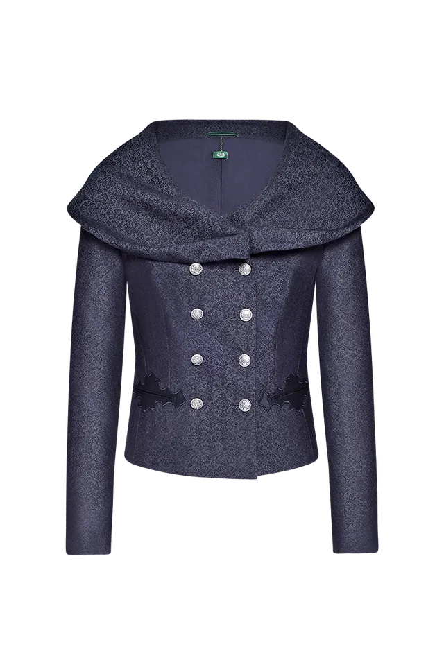 g-ssl-carmen-jacke-wolle-jacquard-grau-schwarz-damen-doppelreiher image 1