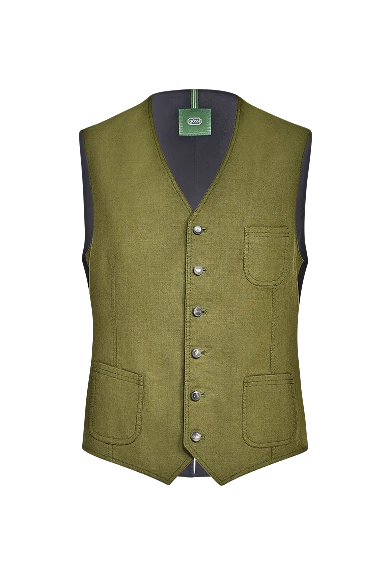 g-ssl-vorpatiniertes-gilet-baumwolle-leinen-herren-gr-n image 1