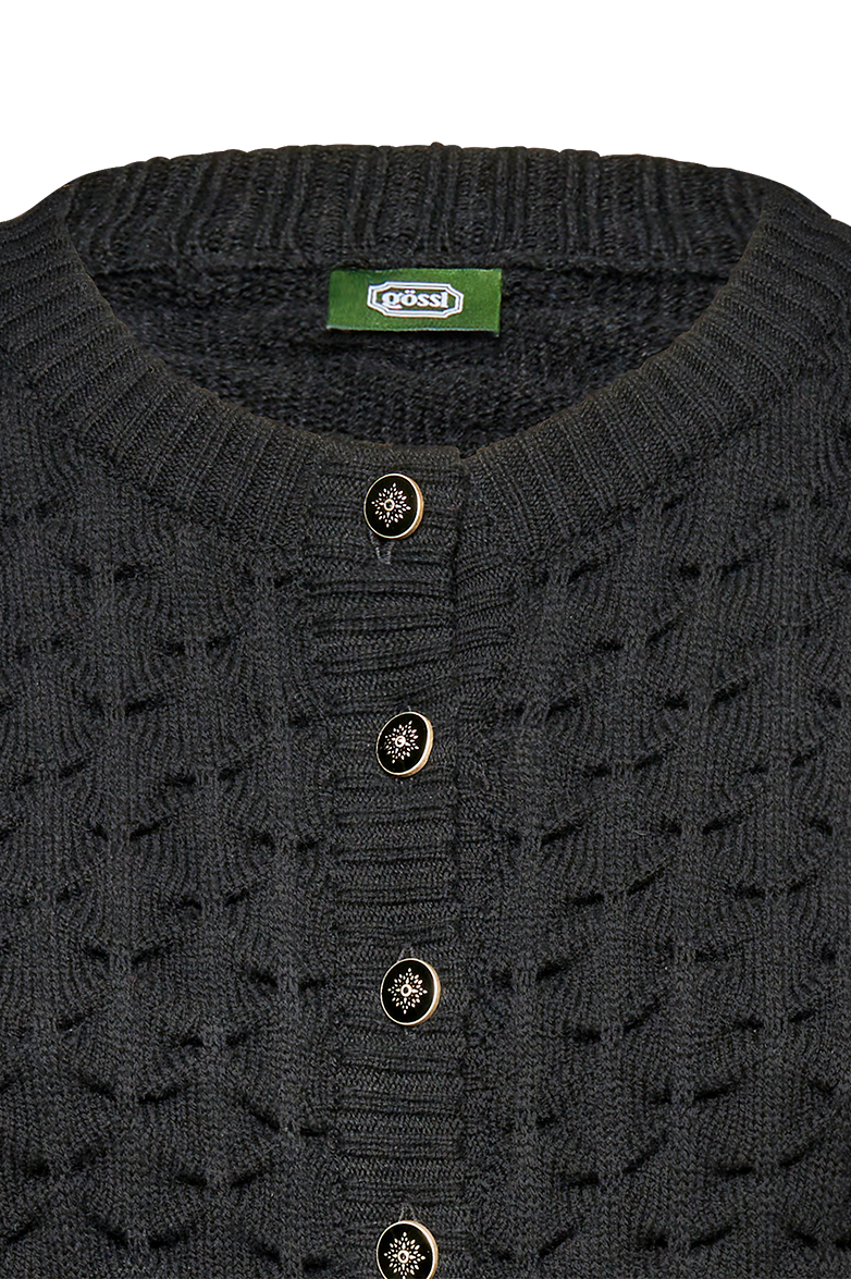 g-ssl-smok-strickjacke-damen-wolle-kaschmir-grau-schwarz image 3