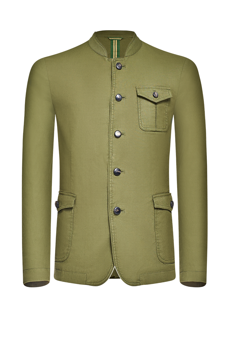 g-ssl-patinierte-jacke-herren-baumwolle-leinen-gr-n image 1