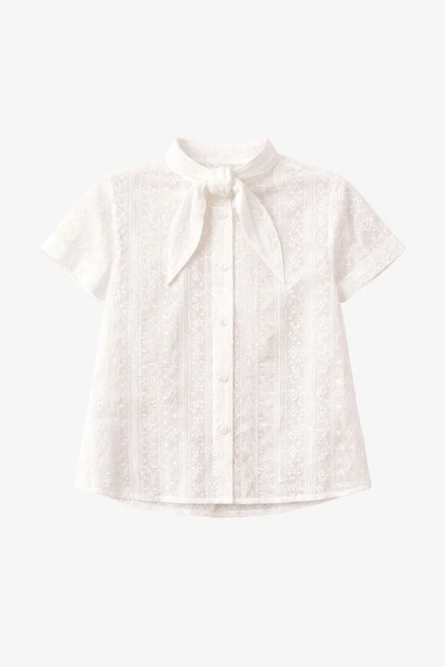 felicitas-damen-bluse-beline-kurzarm-lochstickbluse image 1