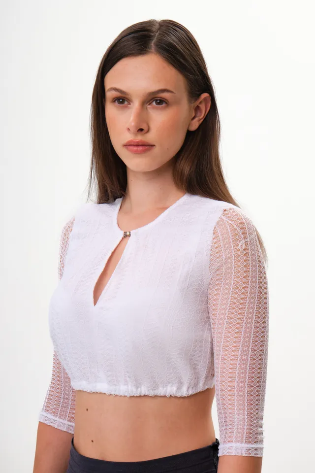felicitas-damen-dirndlbluse-emily-spitze-3-4-arm-v-ausschnitt image 1