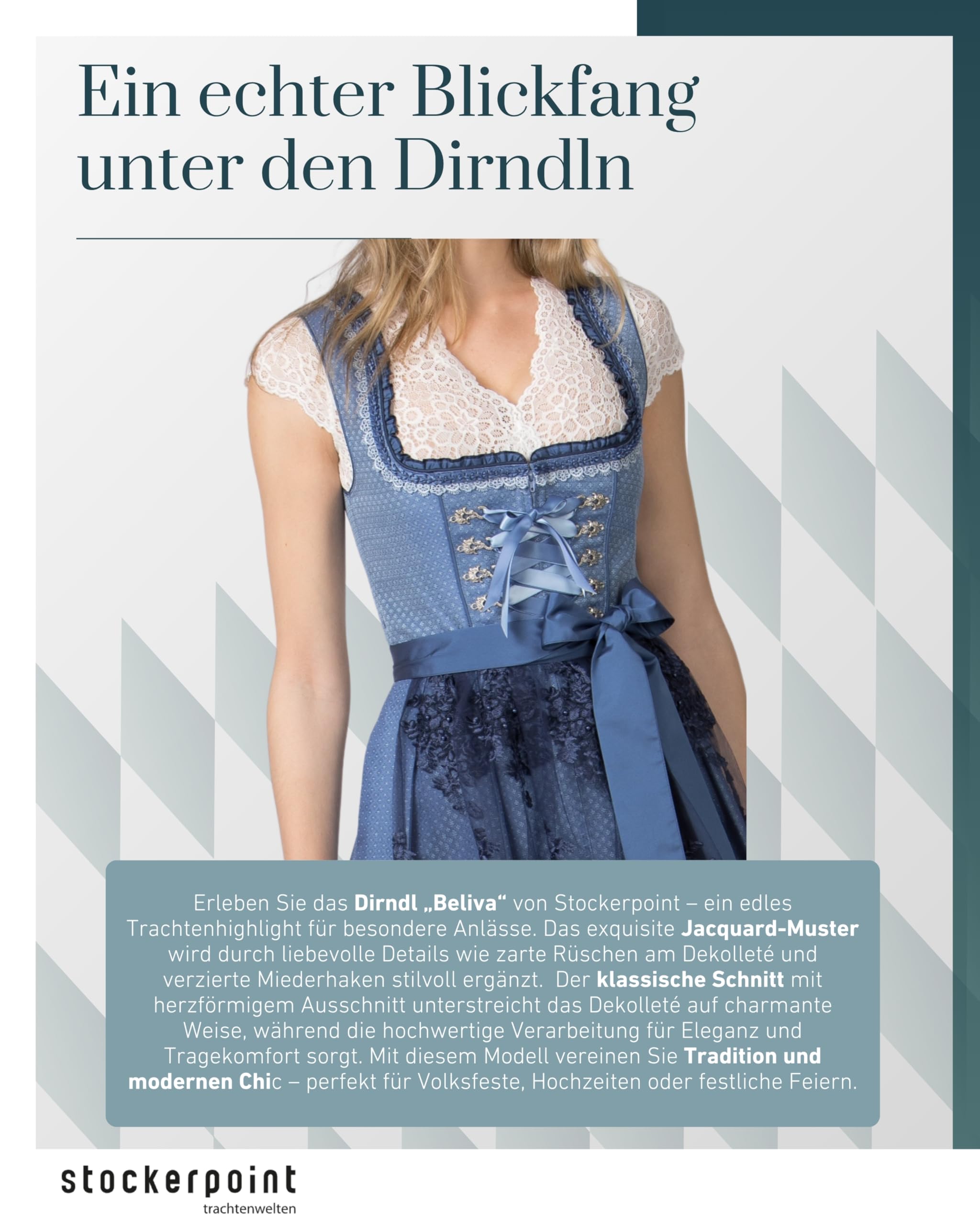 stockerpoint-dirndl-beliva-blau-jacquard-spitzensch-rze image 5