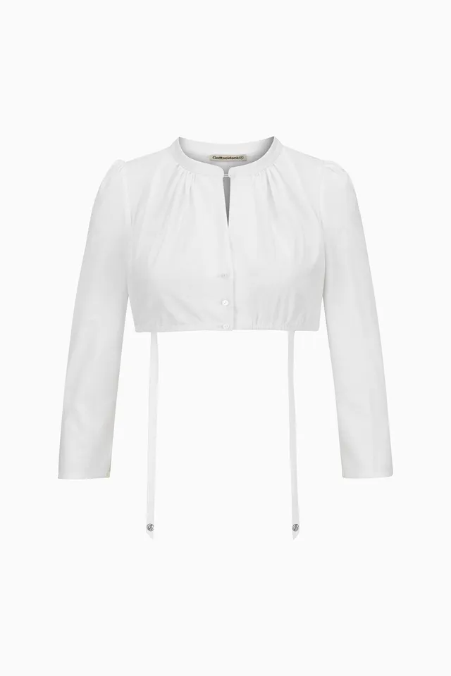 gottseidank-dirndlbluse-done-hochgeschlossene-bluse-mit-halblangem-puffarm image 1