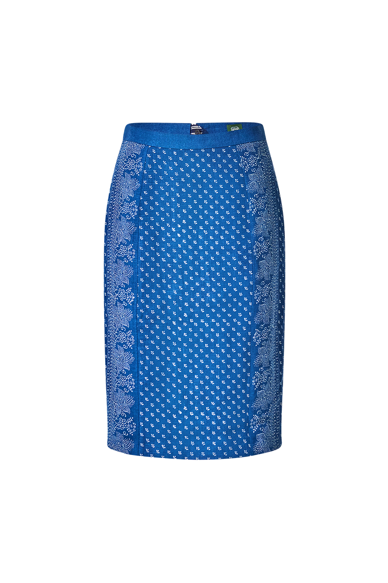 g-ssl-blaudruck-rock-bleistiftrock-blau image 1