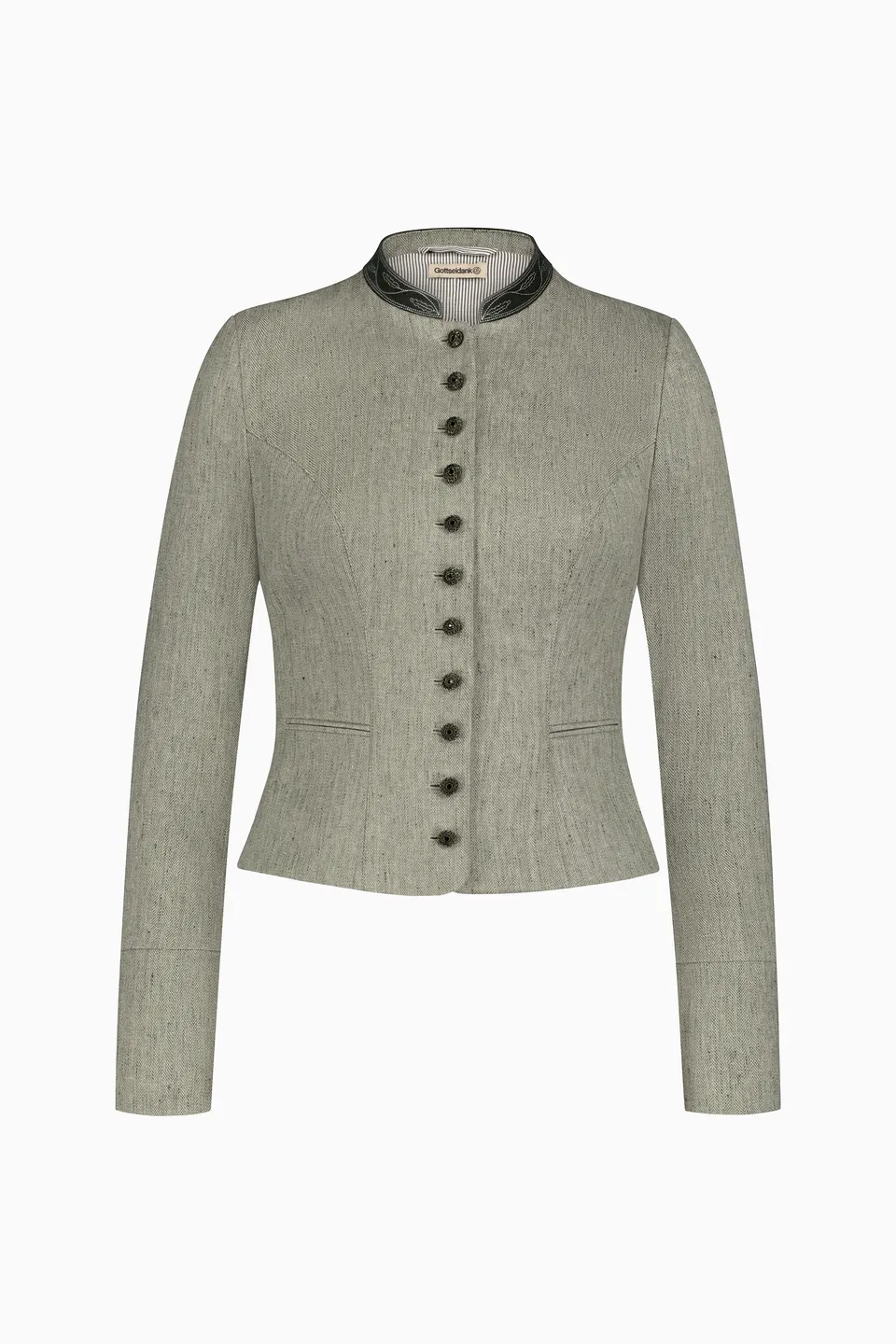 gottseidank-damenmiederjacke-barbara-trachtenjacke-mit-besticktem-kragen image 1