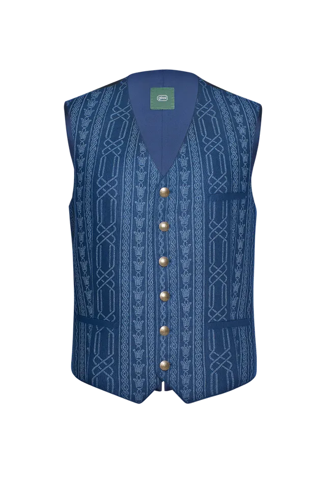 g-ssl-leinengilet-herren-weste-v-ausschnitt-blau image 1