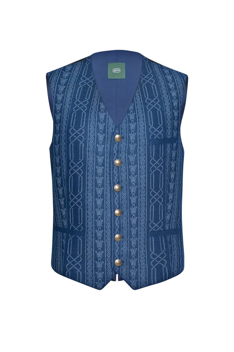 g-ssl-leinengilet-herren-weste-v-ausschnitt-blau image 1