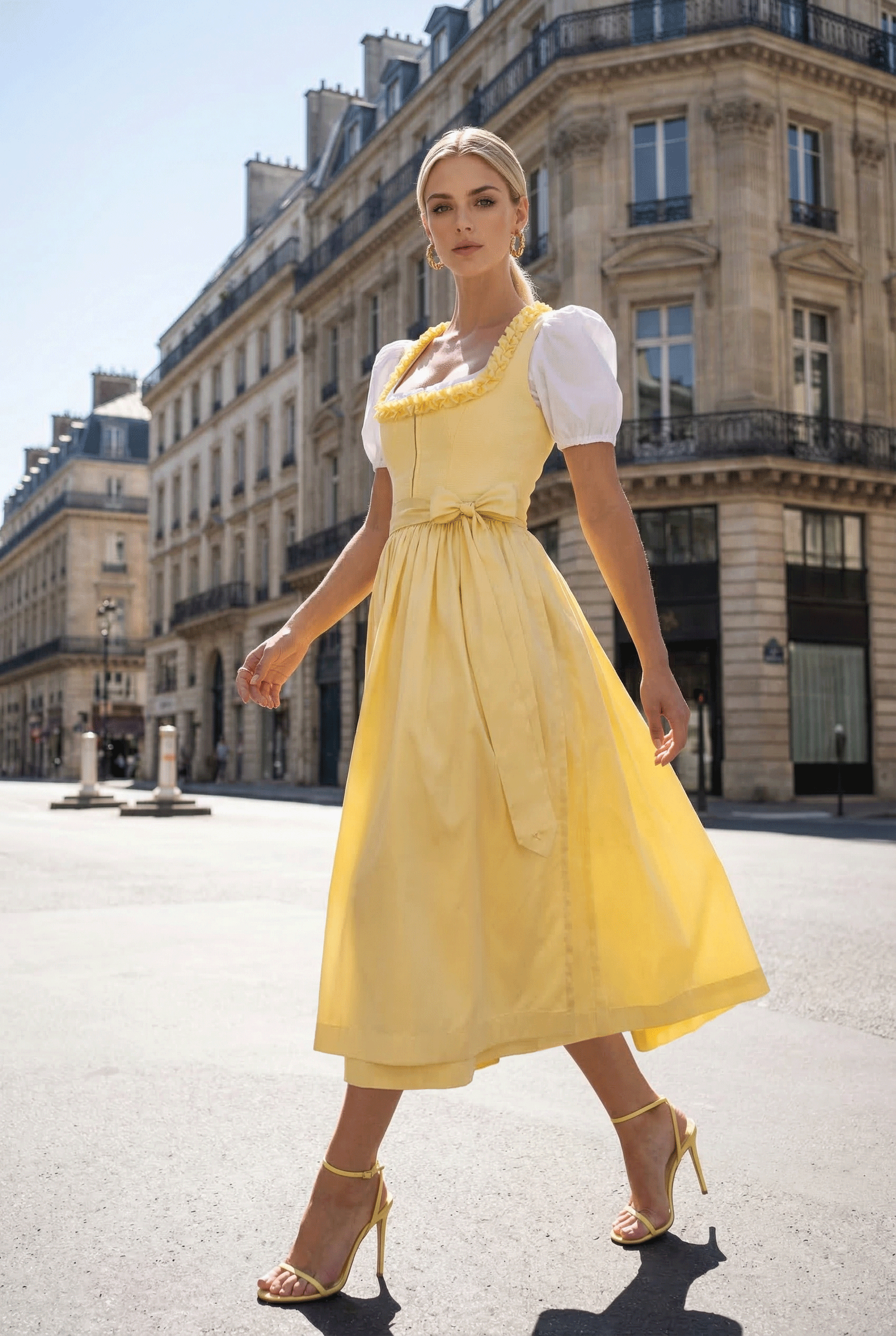 alpenherz-dirndl-ewelina-leinen-dirndl-butteryellow-mit-seidensch-rze image 2