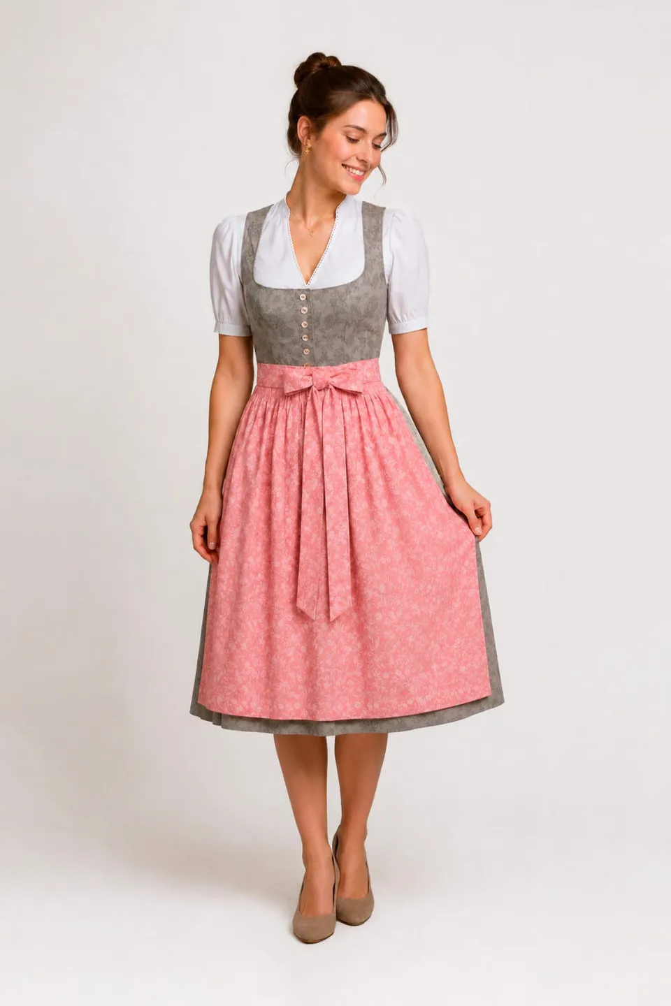 felicitas-damen-dirndl-dorothea-baumwolldirndl-rosa image 1