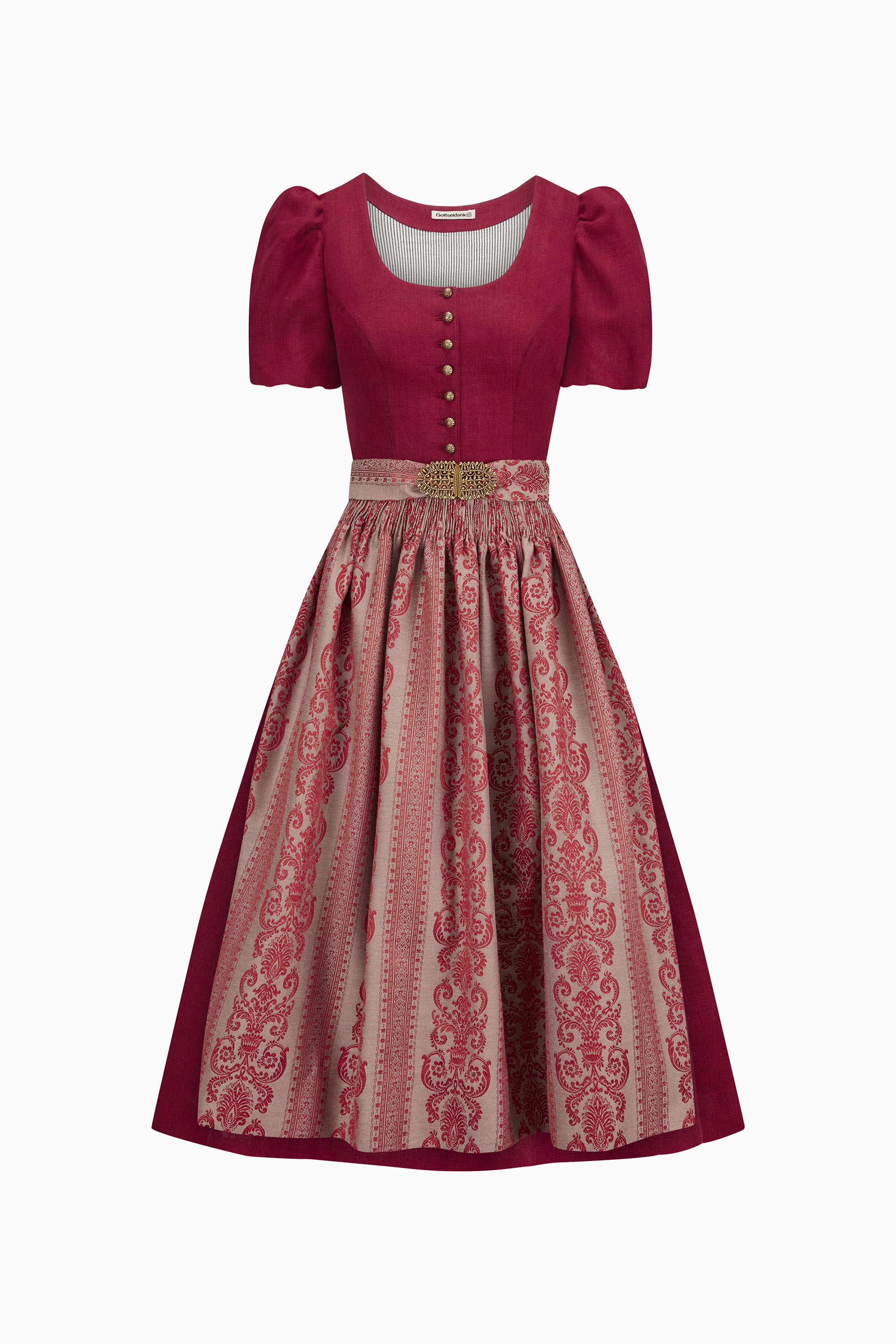 gottseidank-dirndl-margret-mit-kurzem-puffarm-und-faltenrock image 5