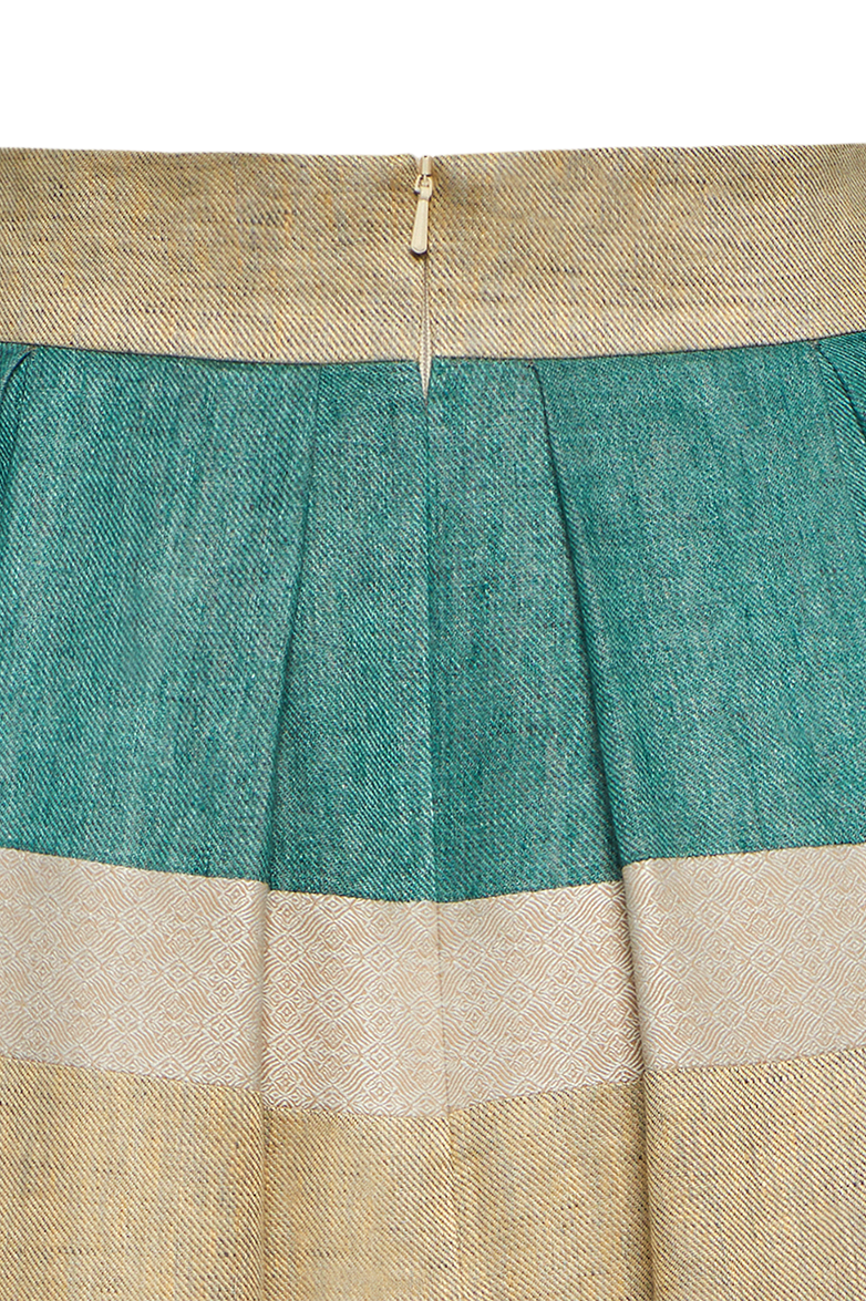 g-ssl-ausgestellter-bahnenrock-leinen-jacquard image 5