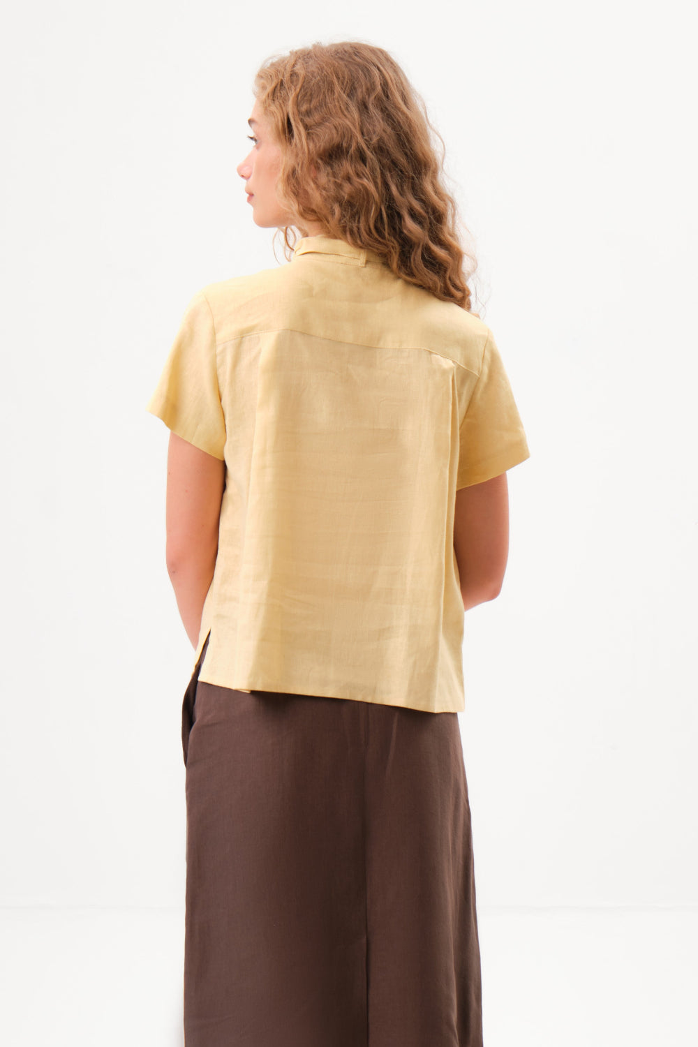 felicitas-beline-damen-kurzarm-bluse-leinen image 2