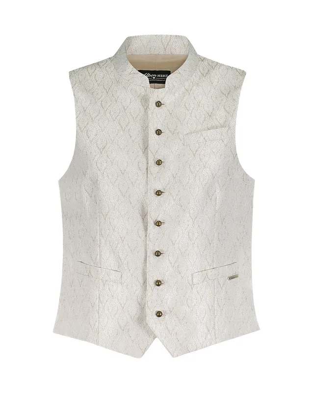 alpenherz-hochzeitsweste-noah-herren-trachtenweste-hellbeige-muster image 1