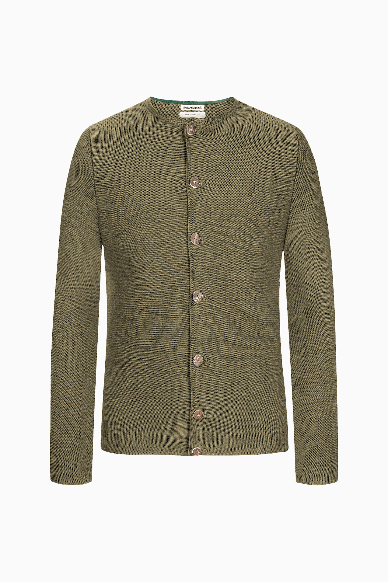 gottseidank-aloisius-uni-herrenstrickjacke-wolle image 1