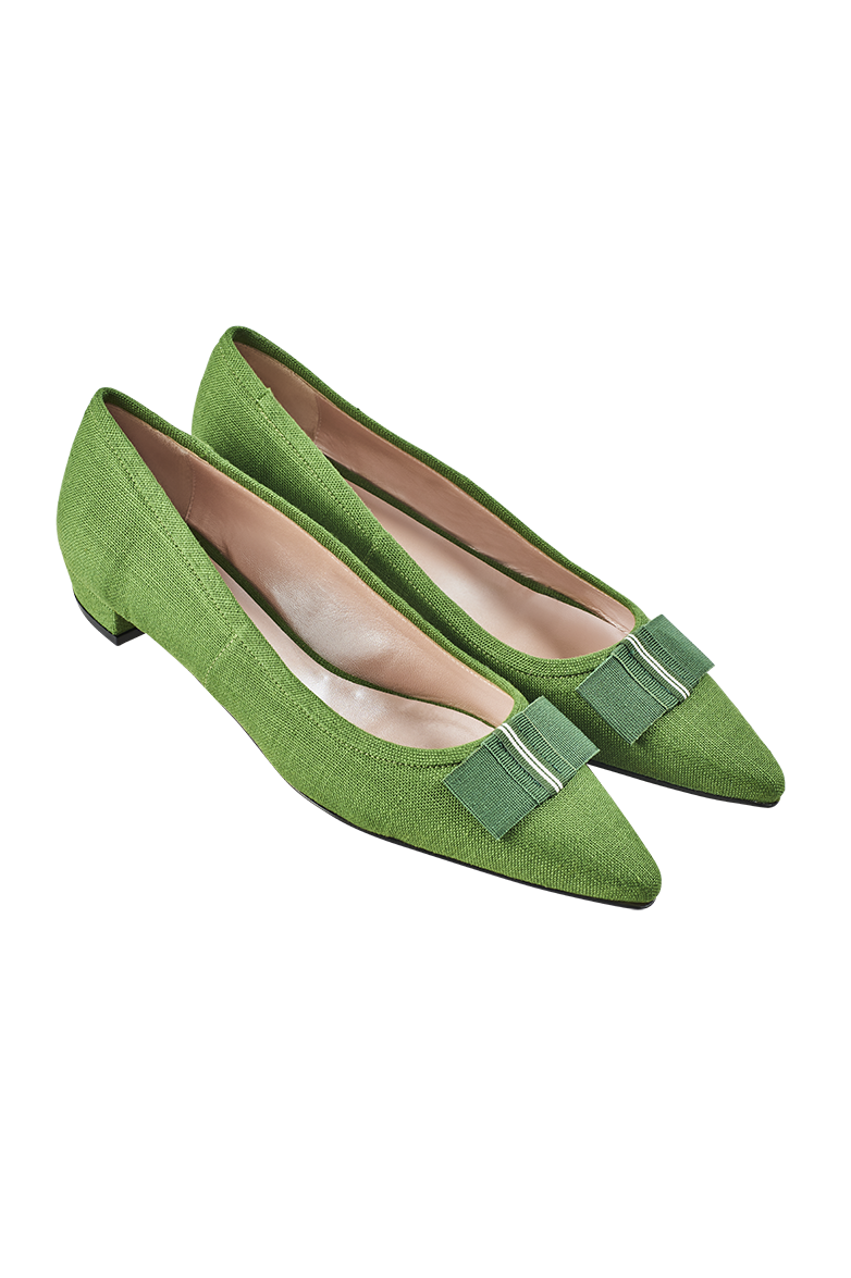 g-ssl-ballerina-aus-leinen-f-r-damen-gr-n image 2
