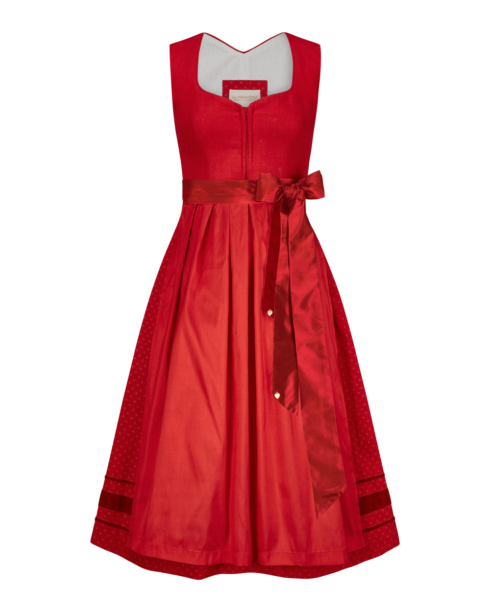 alpenherz-dirndl-marie-rot-mit-abnehmbarem-fl-gelarm image 2