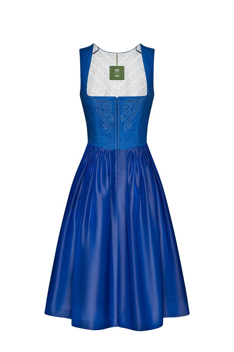 g-ssl-blaudruck-dirndl-mit-nieten-blau-70-leinen-seide image 1