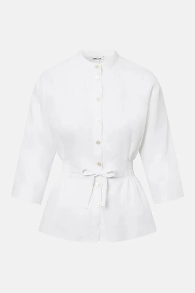 felicitas-damen-bluse-blair-100-leinen-mit-bindeg-rtel image 1