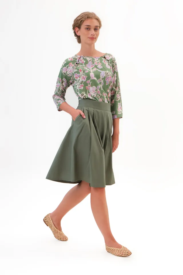 felicitas-rosa-damen-baumwollrock-64er-l-nge-schattendruck image 1