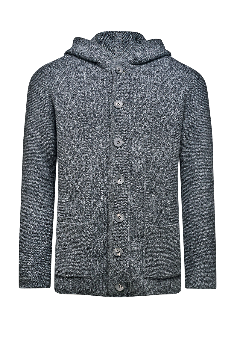 g-ssl-strickjacke-mit-kapuze-merinowolle-grau-schwarz-herren image 1