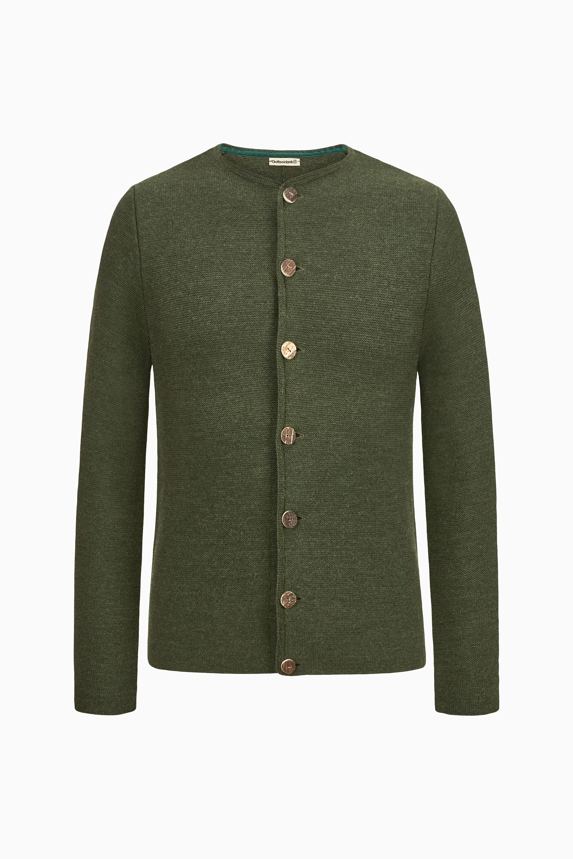 gottseidank-herrenstrickjacke-aloisius-uni-mit-hirschhornkn-pfen image 1
