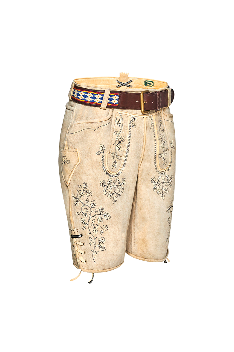 g-ssl-bayerische-lederhose-aus-hirschleder-gelb-mit-eichenlaub-stickerei image 3