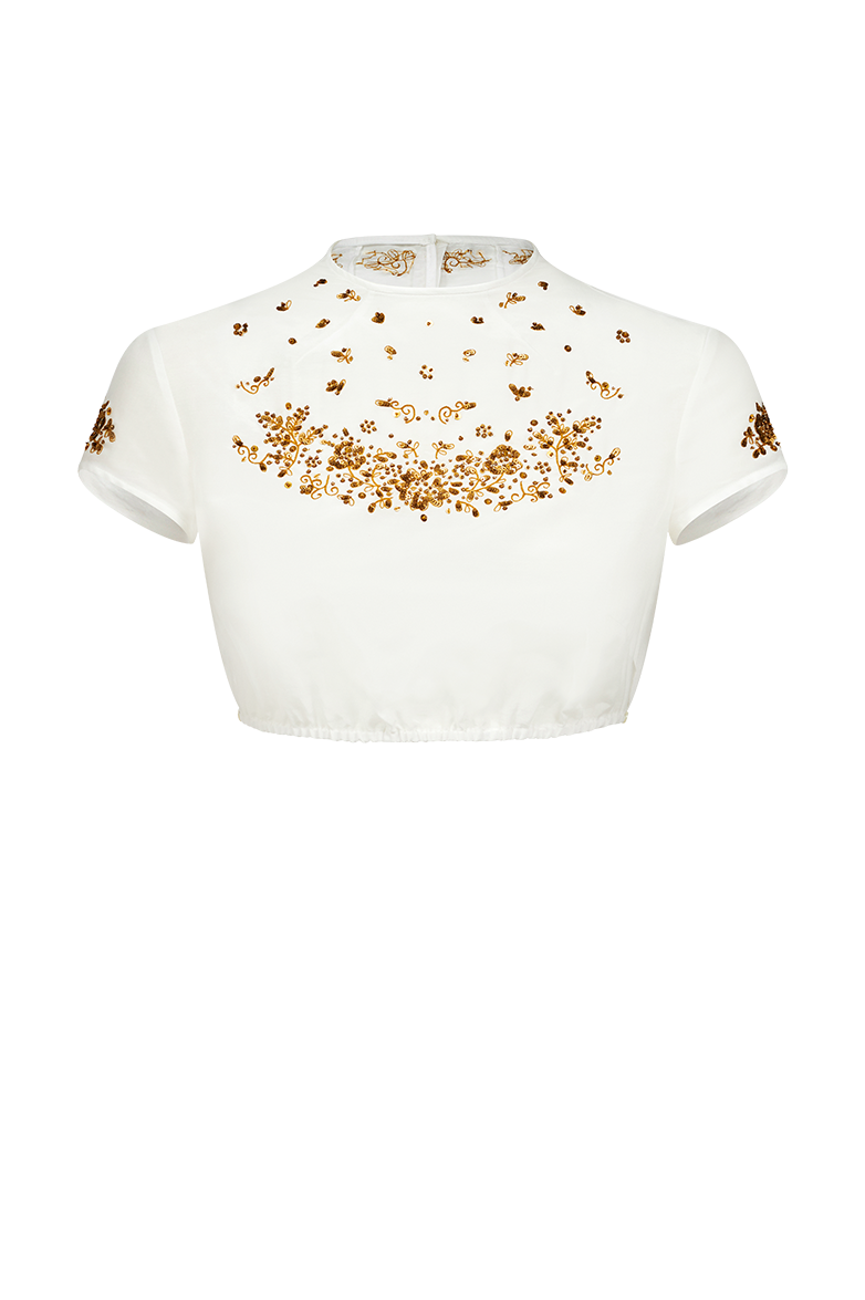 g-ssl-goldbluse-dirndlbluse-kurzarm-mit-perlen-pailletten image 1
