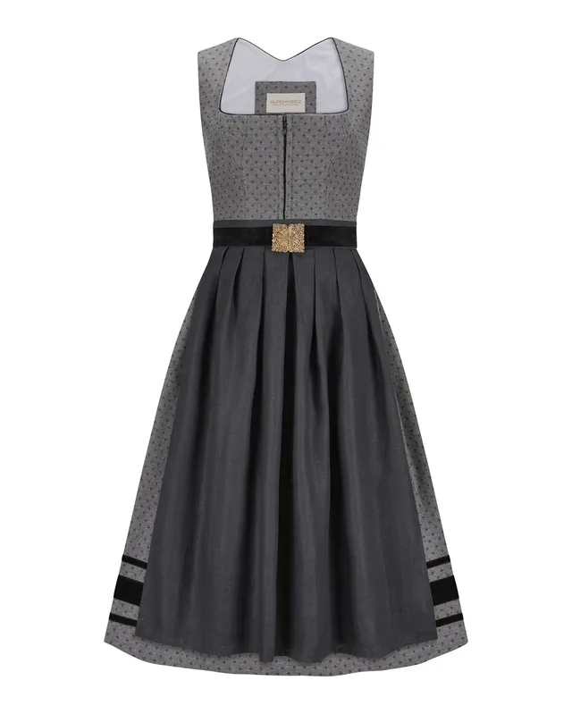 alpenherz-dirndl-nele-grau-schwarz-jacquard image 1
