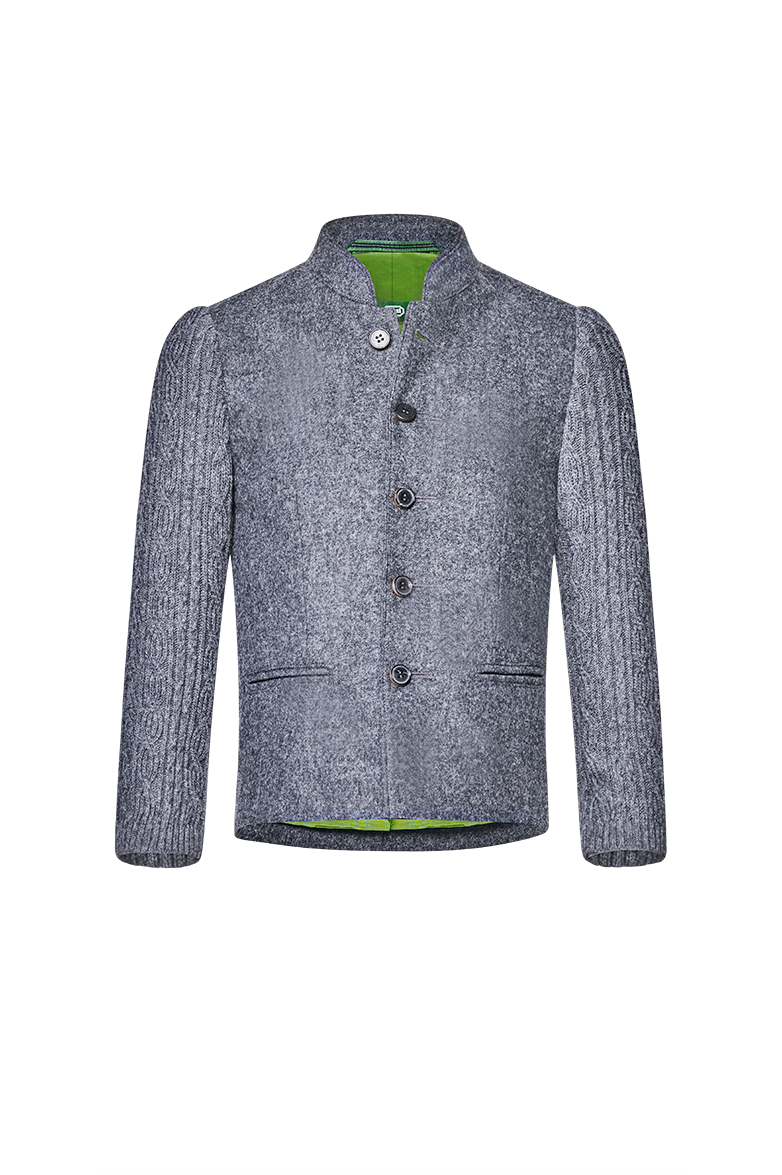 g-ssl-buben-joppe-aus-loden-kinderjacke-grau-schwarz image 1