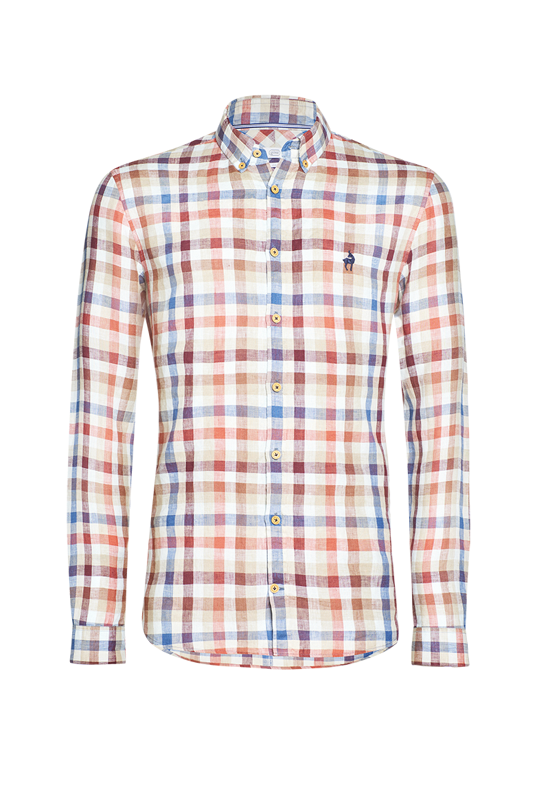 g-ssl-kariertes-hemd-herren-buttondown-aus-baumwolle-leinen image 1