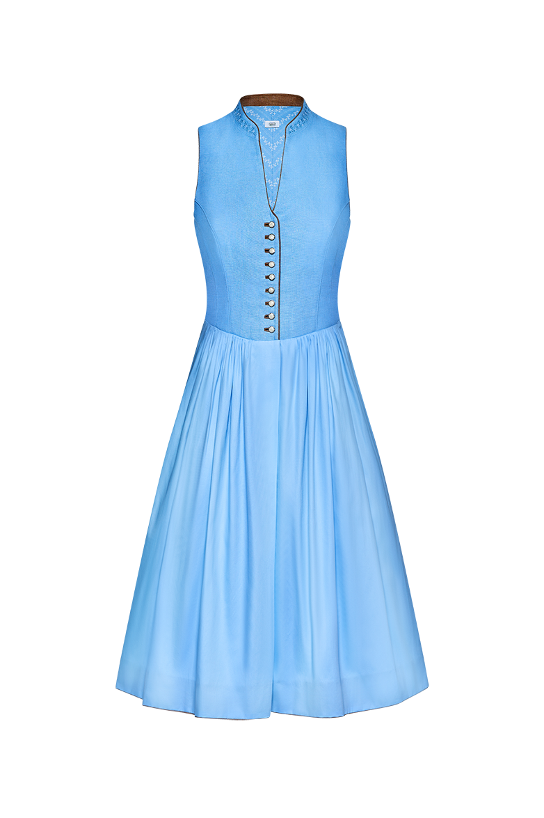 g-ssl-dirndl-mit-stehkragen-blau-70-cm image 1