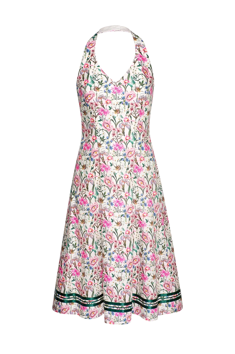 g-ssl-neckholderkleid-baumwolle-millefleurs-rosa-damen image 1