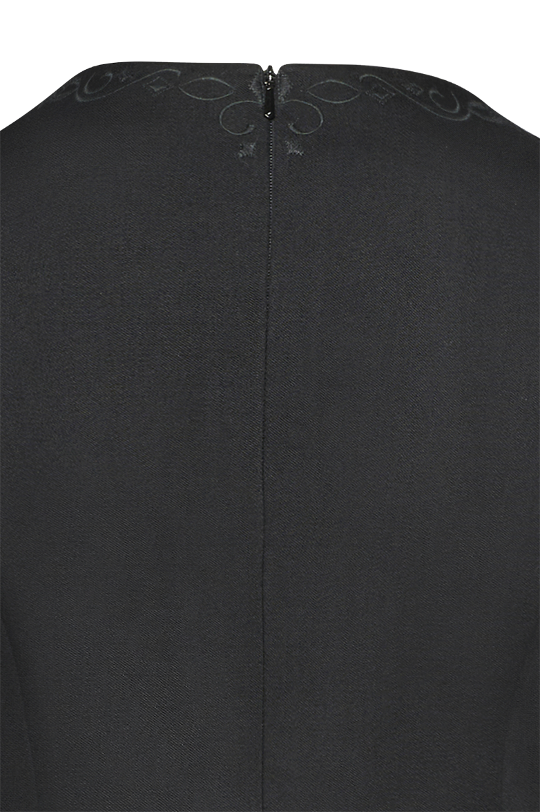 g-ssl-kerbschnitz-kleid-aus-woll-satin-3-4-arm-grau-schwarz image 5