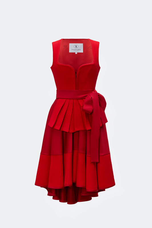 traumtrachten-designerdirndl-almuth-mit-tweedmieder-in-rubinrot image 1
