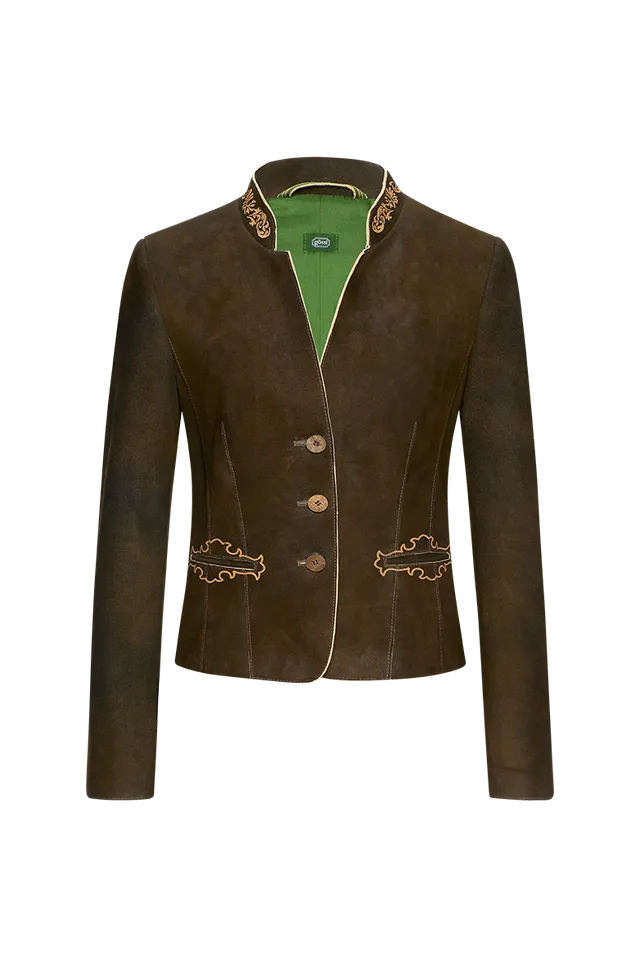 g-ssl-ischlerjacke-damen-trachtenjacke-aus-hirschleder-braun image 1