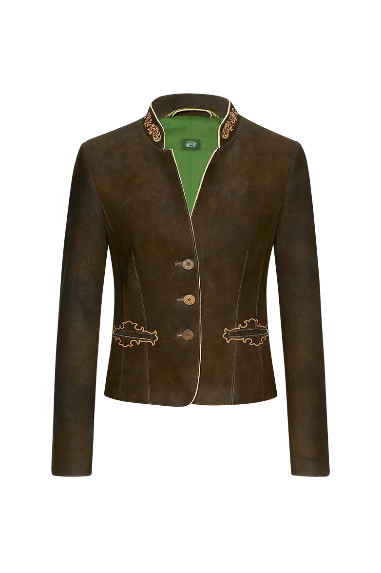 g-ssl-ischlerjacke-damen-trachtenjacke-aus-hirschleder-braun image 1