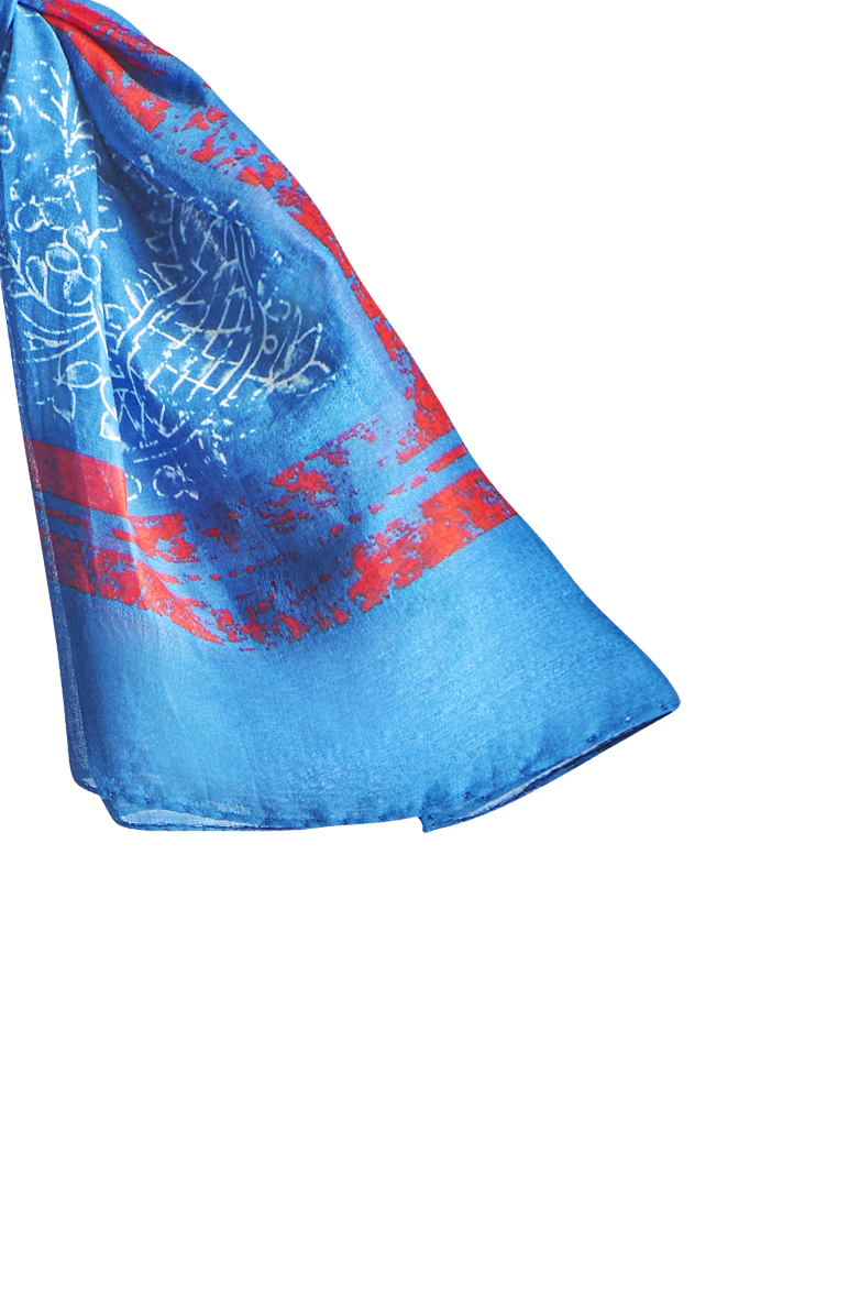g-ssl-bandana-tuch-baumwolle-blau-mit-lampassen-bord-re-damen image 2
